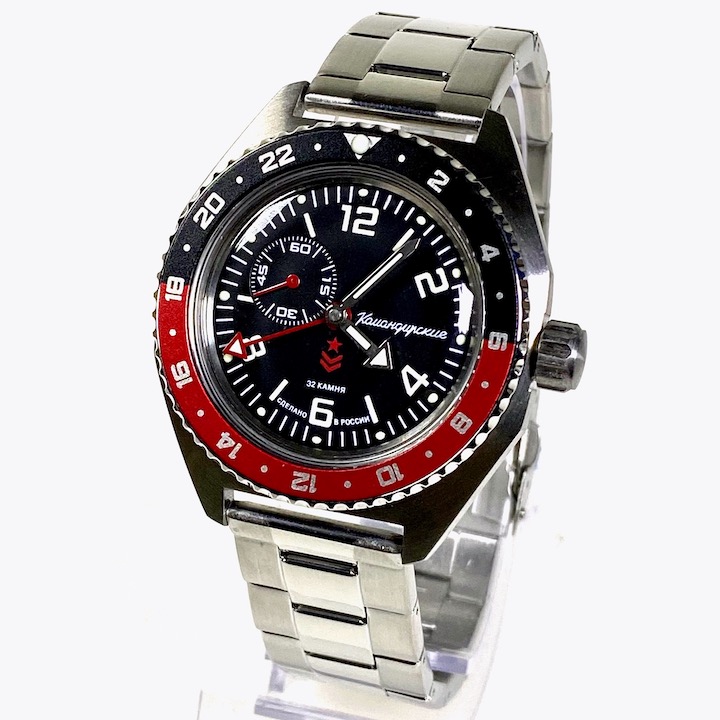 VOSTOK KOMANDIRSKIE mit zusätzlicher 24Std.-Zeit (650539 S2)