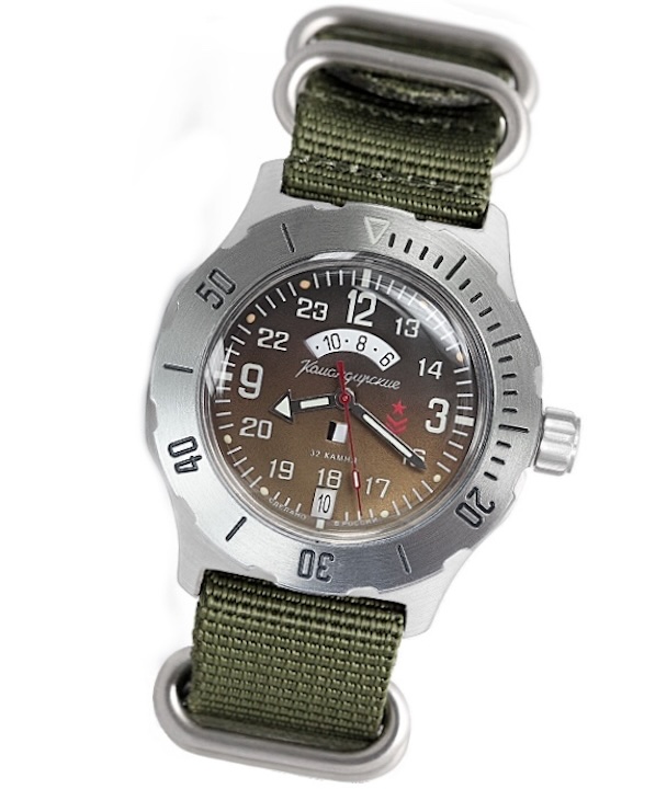 VOSTOK KOMANDIRSKIE zusätzl. 24-Std.-Anzeige und Day&Night-Index (350754)