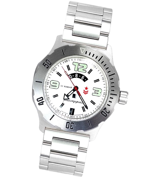 VOSTOK KOMANDIRSKIE zusätzl. 24-Std.-Anzeige und Day&Night-Index 2432 / 350606