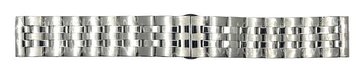 22mm massives 5-reihiges Edelstahlarmband VOSTOK Butterfly-Faltschließe (ST22-12)