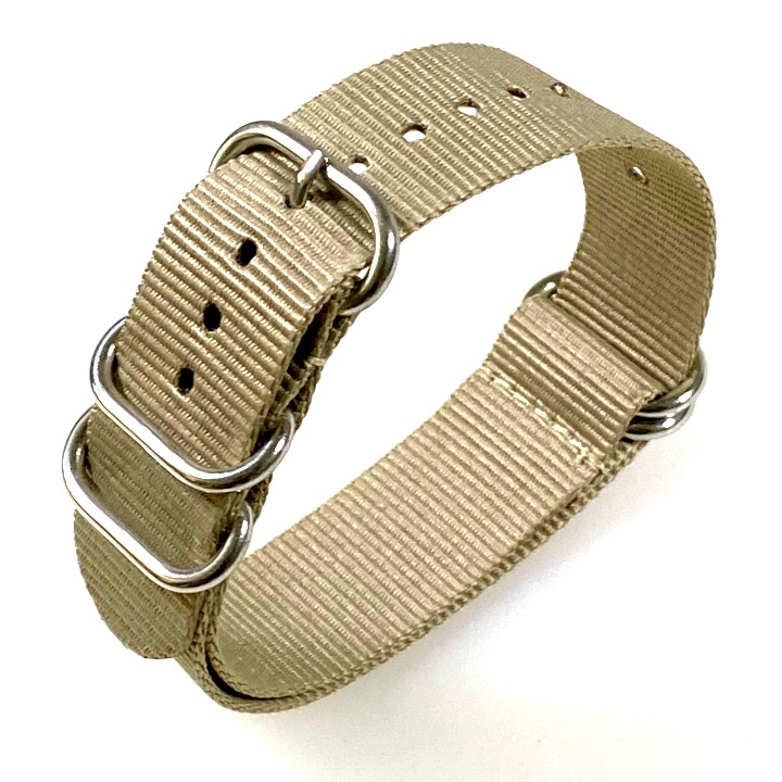 22mm ZULU Armband Nylon khaki (ZULU05-22mm)