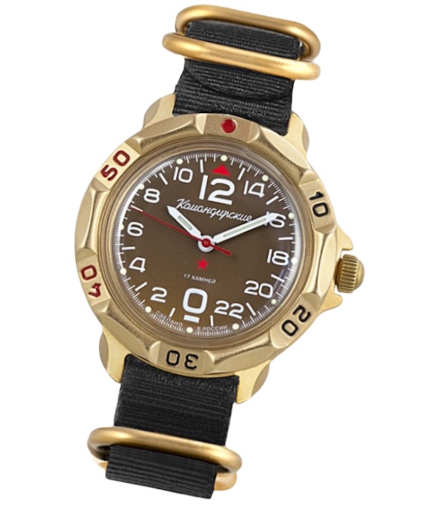 VOSTOK KOMANDIRSKIE, 24.-Std.-Zeit, Messing (81716V)