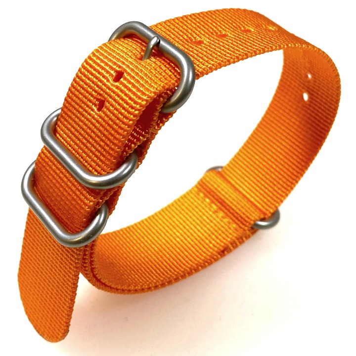 22mm ZULU Armband Nylon Orange (ZULU04-22mm)